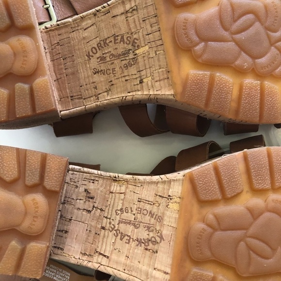 KORK-EASE Women's Camille Leather Strappy Platform Chunky Heel Sandal Size 10M - Picture 10 of 15